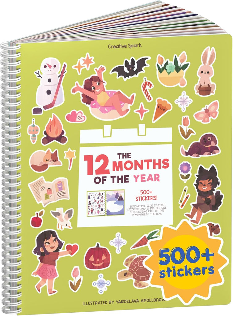 Cupkin 12 Months of the Year Coloring & Sticker Book | 500+ Stickers