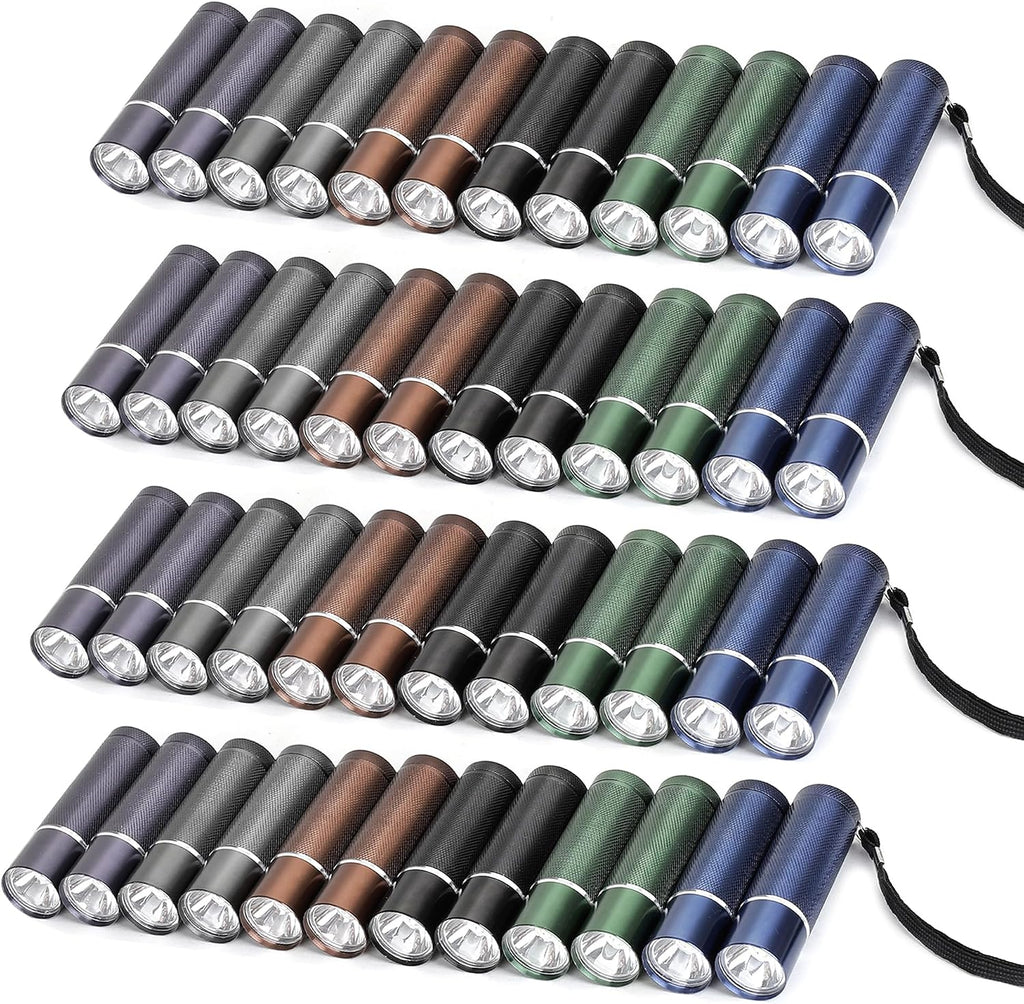 FASTPRO 48-Pack Aluminum LED Flashlights Set with AAA Batteries Included
