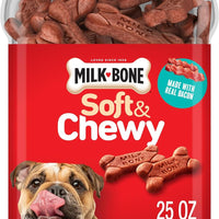 Milk-Bone Soft & Chewy Dog Treats, Made with Real Bacon, 25 Ounce Canister