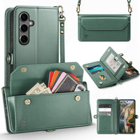 DJBull for Samsung Galaxy S25 Wallet Case with Card Holder, Magnetic Snap, Soft PU Leather, Shoulder and Wristlet Straps