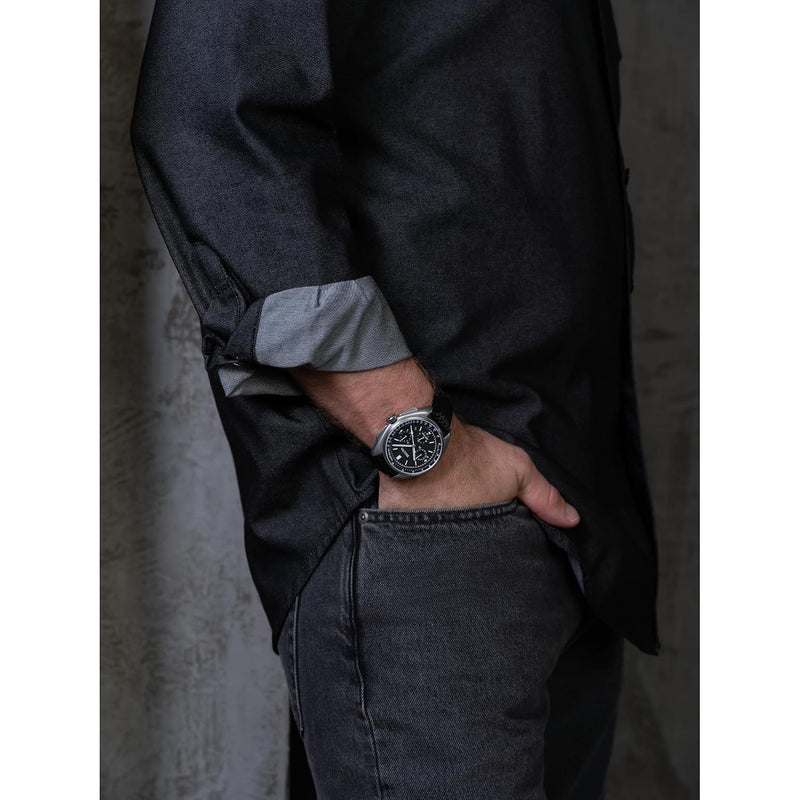 Bulova Archive Lunar Pilot Cronógrafo Set con Correa de Nylon 96B251