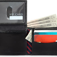 Tommy Hilfiger Men's Leather Wallet – Slim Bifold with 6 Credit Card