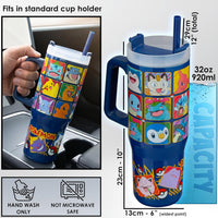 Get Trend Vaso Térmico Pokémon 32 oz con Asa y Cañita - Acero Inoxidable