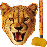 WERNNSAI Cheetah Piñata - Cheetah Party Decorations Jungle Leopard Piñata