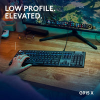 Logitech G915 X Wired Gaming Keyboard (Linear)- Black