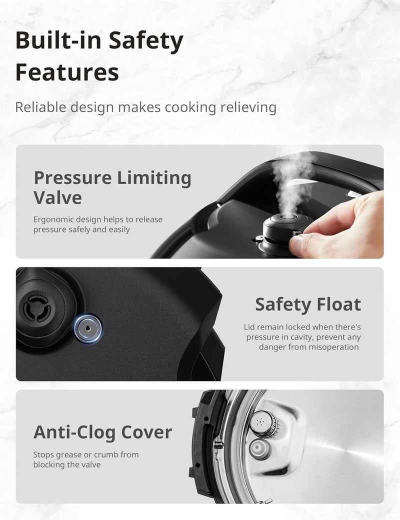 COMFEE' COMFEE’ 12-in-1 Electric Pressure Cooker, Instant Multi