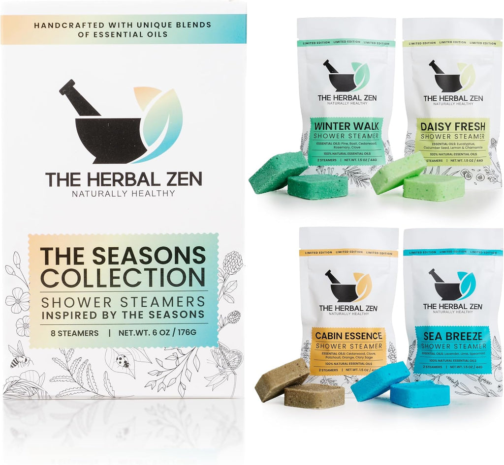 The Herbal Zen Shower Steamers Aromatherapy Pure Essential Oils - 8 Pack