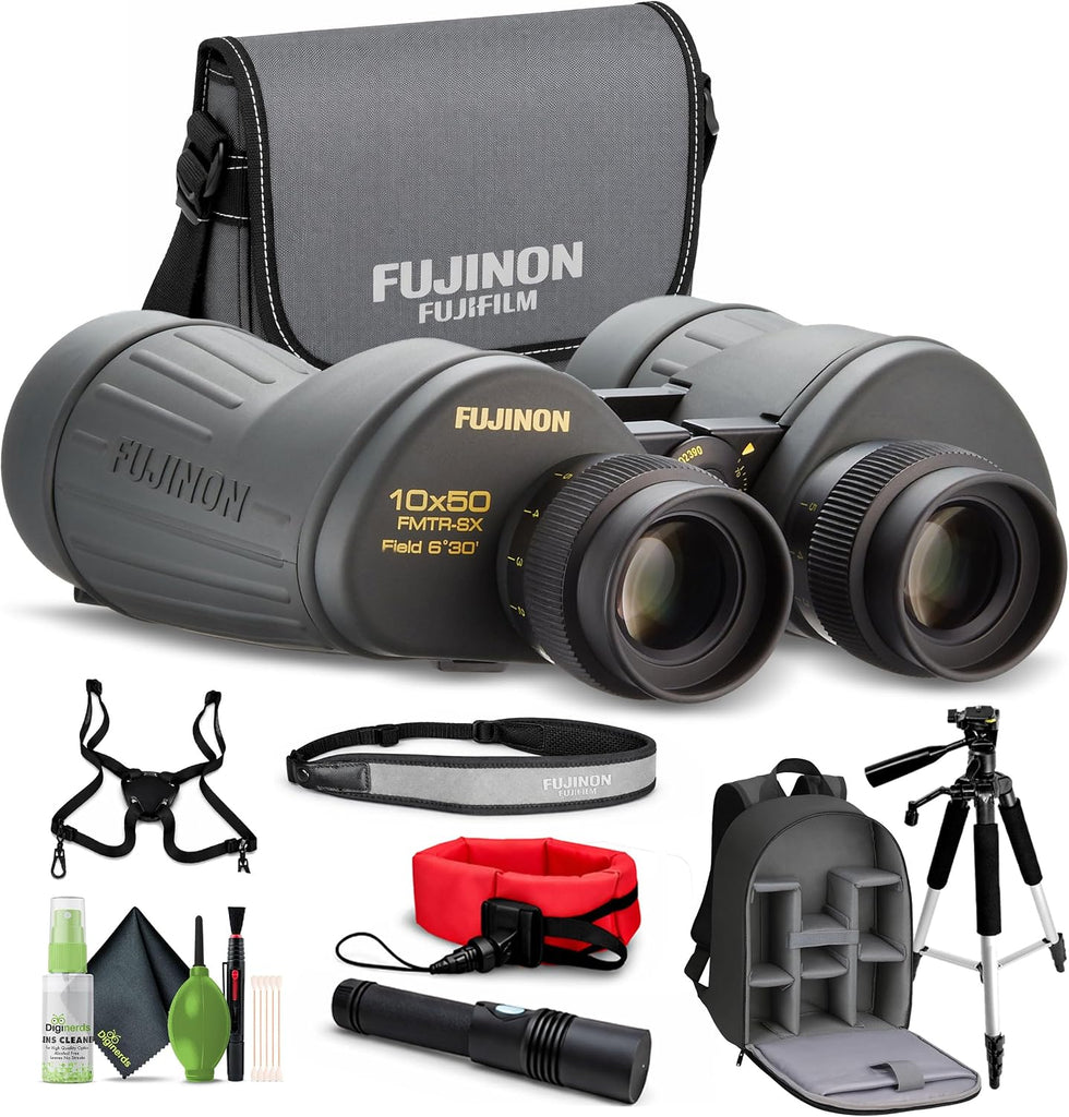 Fujinon 10x50 FMTR-SX Polaris Waterproof Wide-Angle Flashlight Bundle