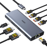 Laptop Docking Station 3 Monitor Triple 4K Display,USB C Hub with 2 HDMI 8K