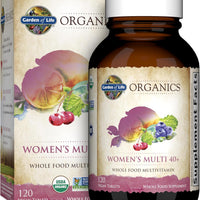 Garden of Life Multivitamin for Women 40 Plus, Organics Womens Vitamins, Hormone & Breast Health Support Blend, Vegan, 120 Tablets - 120 Count (Pack of 6)