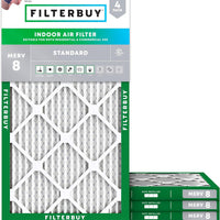 Filterbuy 10x18x1 Air Filter MERV 8 Dust & Allergy Defense (4-Pack)