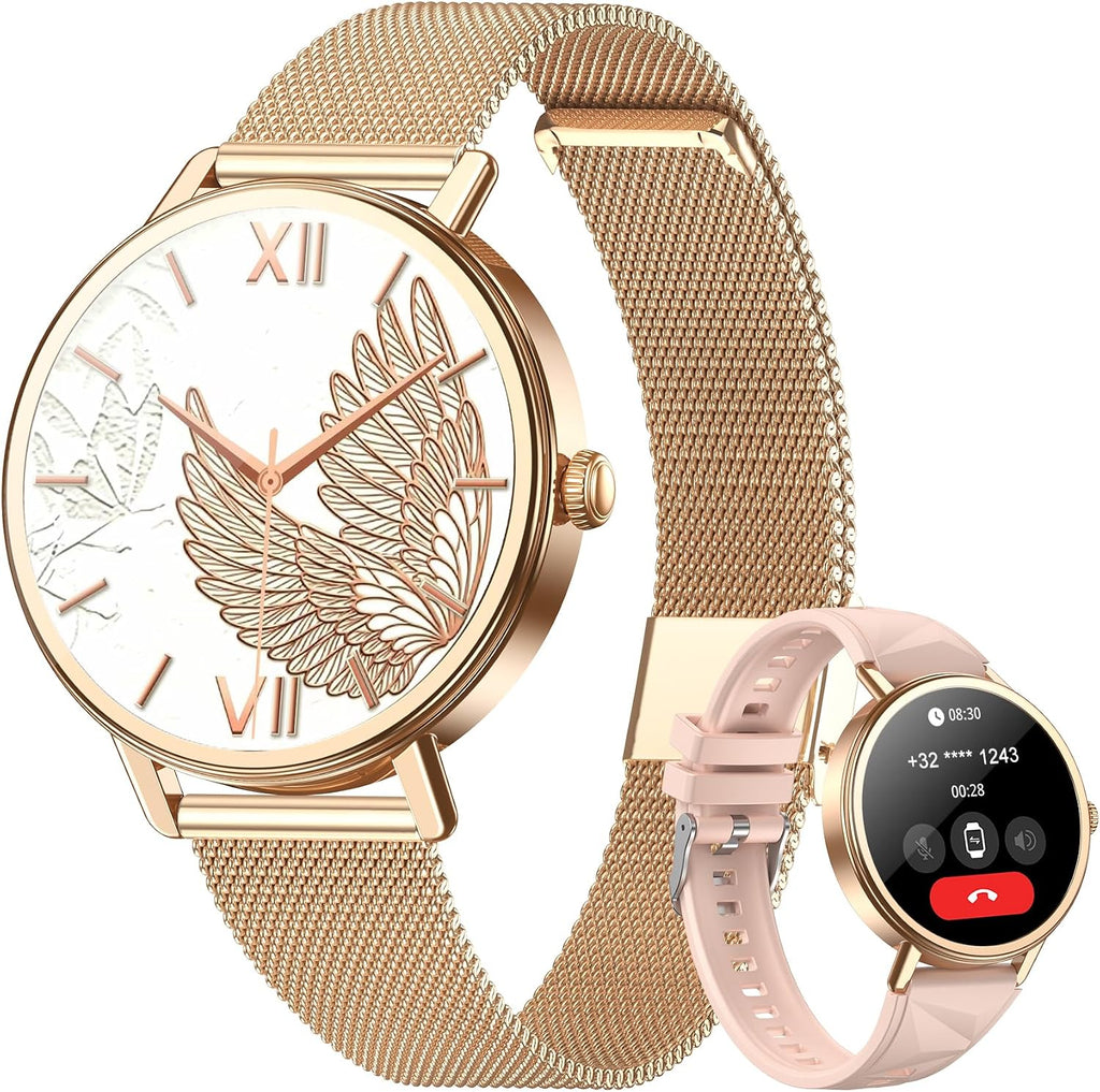 Blackview Smart Watches for Women Android/iPhone,Answer/Make Calls,1.26''HD Fitness Watch with AI Voice/Heart Rate/SpO2/