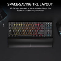 Corsair K70 CORE TKL Wireless RGB Tenkeyless Mechanical Gaming Keyboard – Pre-Lubed MLX Red v2 Linear Switches, SOCD, ABS Double-Shot Keycaps, Sound Dampening, 1000Hz Polling, QWERTY NA – Black