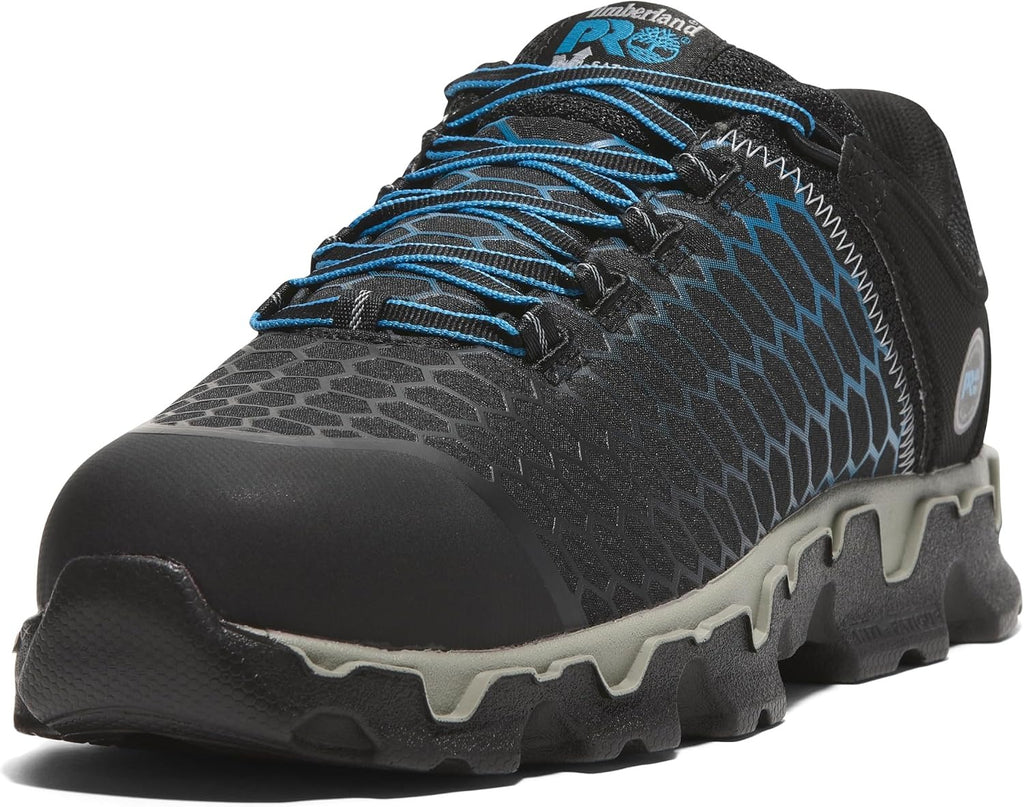 Timberland PRO Men's Powertrain Sport Alloy Safety Toe Industrial Athletic Work Shoe, Black/Grey-2024 New, 9