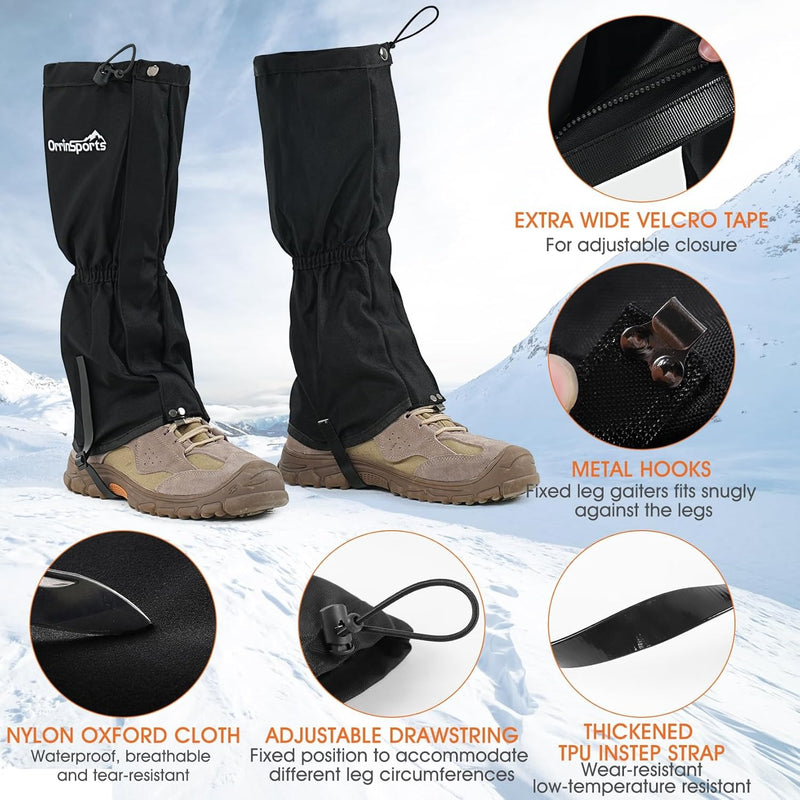 OrrinSports Waterproof Adjustable Leg Gaiters