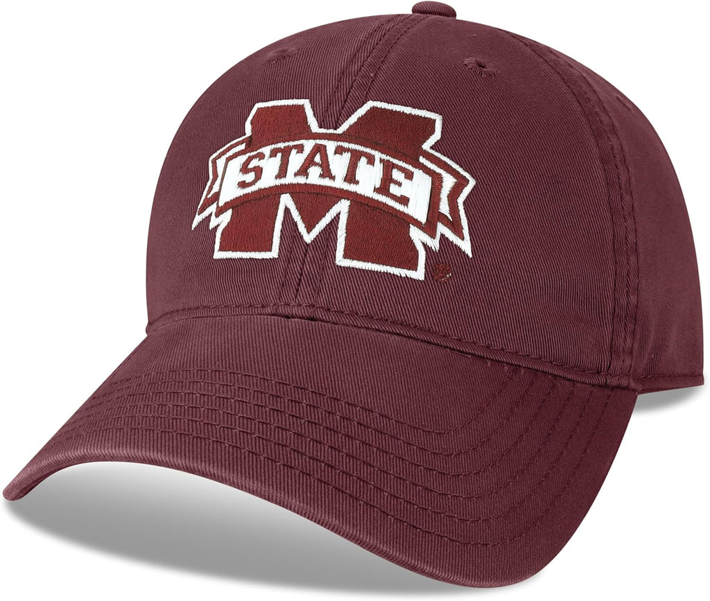 Legacy NCAA Officially Licensed Baseball Hat, Mississippi State Bulldogs, Lightweight Cap for Men & Women, Relaxed Twill