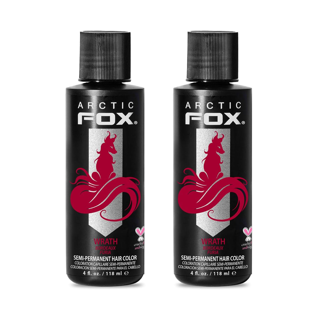 ARCTIC FOX Semi-Permanent Hair Dye WRATH - Vegan Ammonia-Free - 2 x 4 fl oz