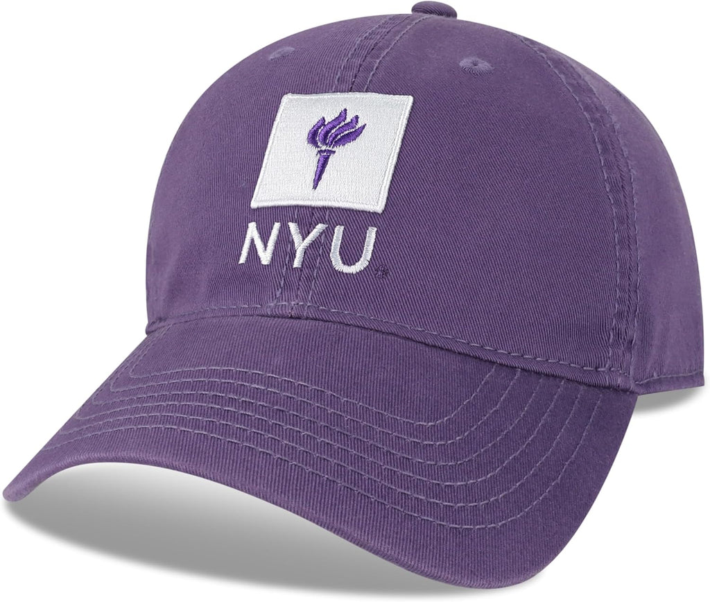 Legacy NCAA Officially Licensed Baseball Hat, NYU Violets, Lightweight Cap for Men & Women, Relaxed Twill Adjustable (EZ