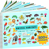 Cupkin Animal Habitats Coloring & Sticker Activity Book | 500+ Stickers