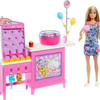Barbie Mysteries: Beach Detectives Malibu Doll & Cotton Candy Game Booth Playset with 20 Accessories Including Prizes