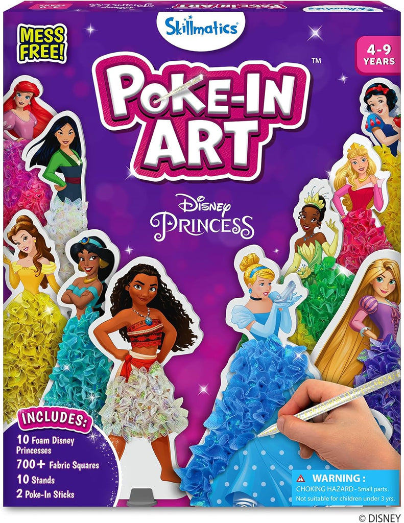 Skillmatics Poke-in Art – Disney Princesses, Wood Craft Kit, Gift for Kids