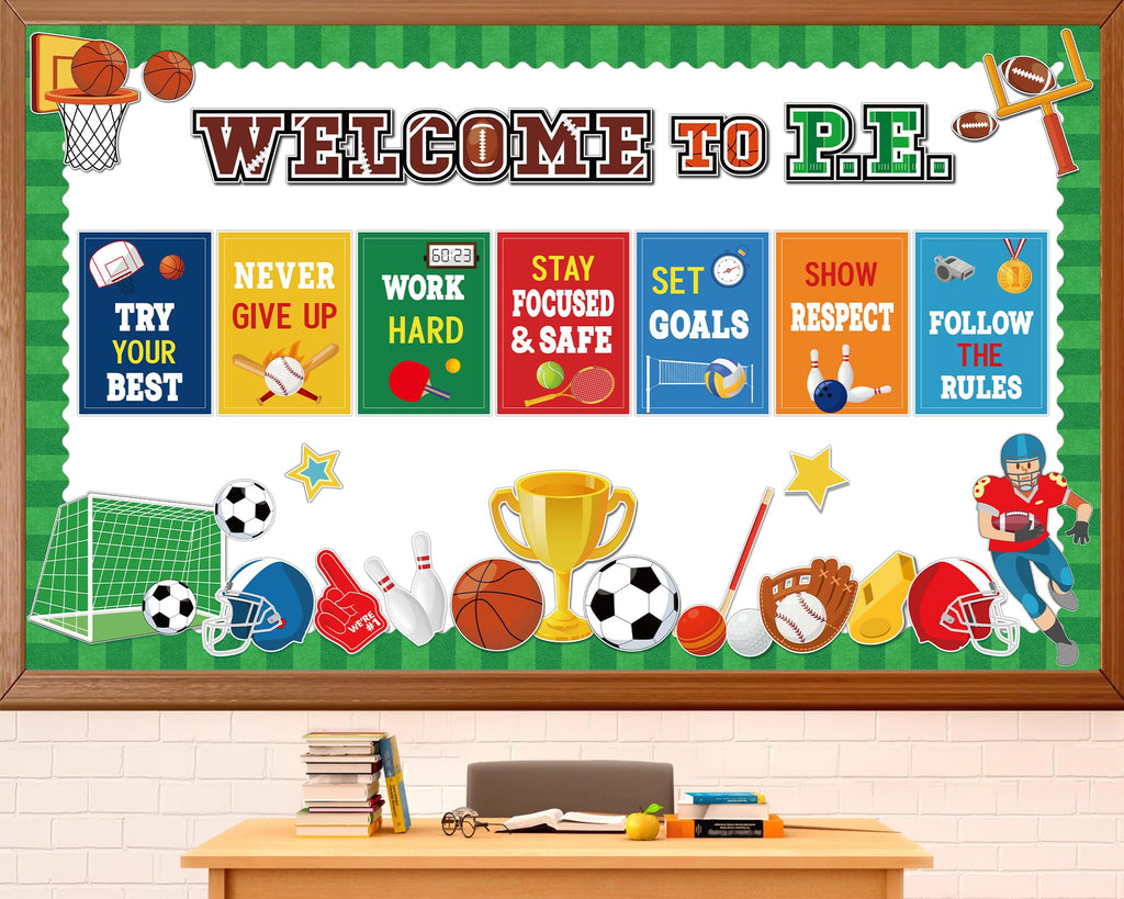 Sports Motivational Bulletin Board Decorations Set Sports Theme Classroom Decor Sports Positive Sayings Cutouts Welcome