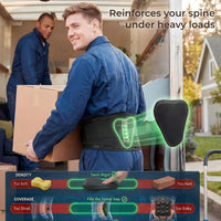 Sparthos - Soporte de espalda para aliviar el dolor de espalda baja - Alivio inmediato de ciática, hernia de disco, escoliosis - Transpirable + Almohadilla de soporte lumbar - Para hombres y mujeres