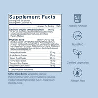 Zenwise Health Enzimas digestivas para la salud intestinal y el alivio de la hinchazón, suplemento de digestión de múltiples enzimas con probióticos, bromelina y papaya para apoyo a la salud digestiva