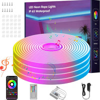 NBBUFF 50FT RGB Led Neon Rope Lights Outdoor with Remote & App Control