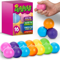 Crayola Globbles Squish Toys (16ct), Sticky Stress Ball for Adults & Kids, Squishy Balls, Calming Sensory Gift for Stres
