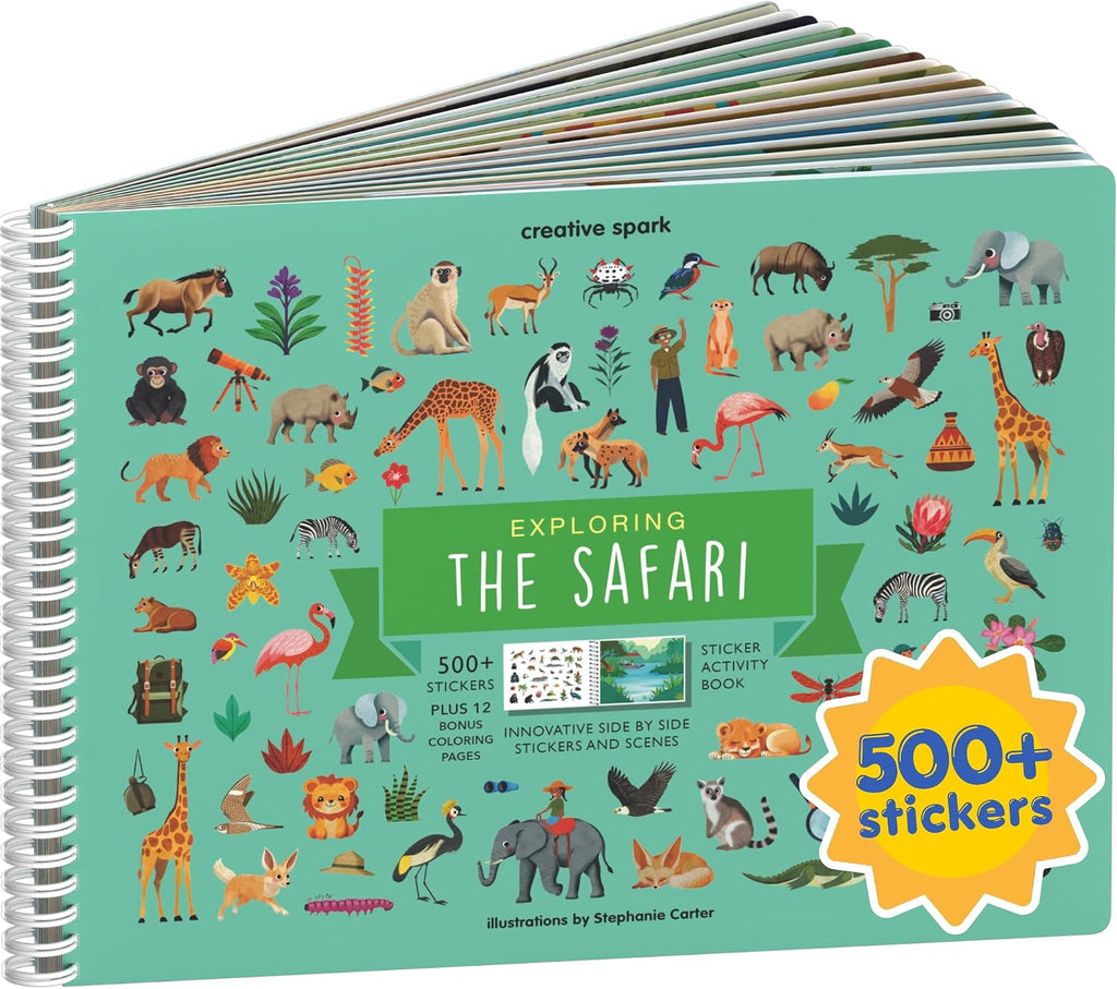 Cupkin Safari Animals Coloring & Sticker Activity Book | 500+ Stickers