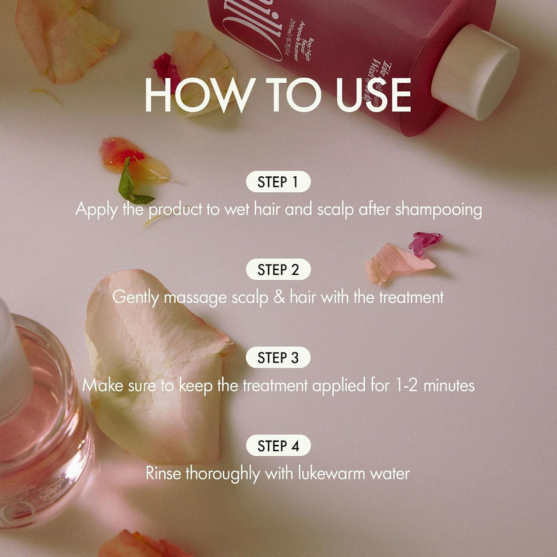 ANILLO Tratamiento Rosy Night de ampollas capilares para cabello dañado – Fórmula de reparación de agua a crema con péptidos y aminoácidos – Control del encrespamiento, seguro para el color, sin silic