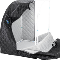 Durasage - Sauna de vapor portátil personal ligera para relajación en casa, con temporizador de 60 minutos, generador de vapor de 800 watts, silla incluida (negro)