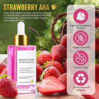 ikini Line Oil for Women - Smooth Glow After Shave Oil & Ingrown Hair Treatment | Razor Bumps, Strawberry Legs & Post Wax Care, Body Oil with Peptides & Strawberry AHA, 1.69 fl oz