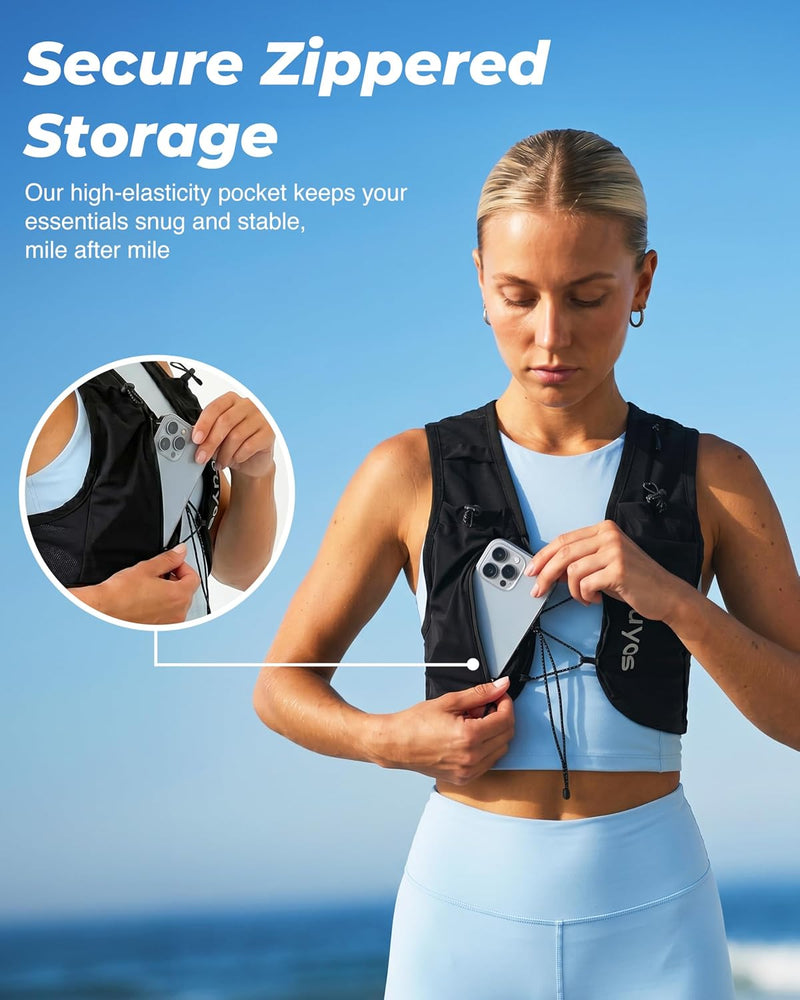 Oiuyos Chaleco de Running Ajustable - Hombre y Mujer