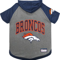 Pets First NFL Denver Broncos Hoodie for Dogs & Cats. NFL Football Licensed Dog Hoody Tee Shirt, Large. Sports Hoody T-S