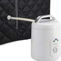 Durasage - Sauna de vapor portátil personal ligera para relajación en casa, con temporizador de 60 minutos, generador de vapor de 800 watts, silla incluida (negro)