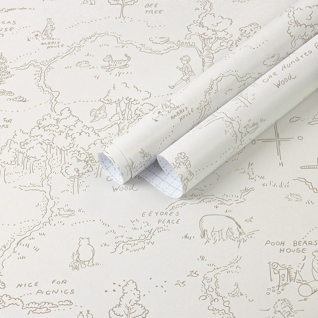 Dimoon 236"x17.3" Peel and Stick Wallpaper Contact Paper Boho Beige Wallpaper Brown Floral Removable Wall Paper Self Adh