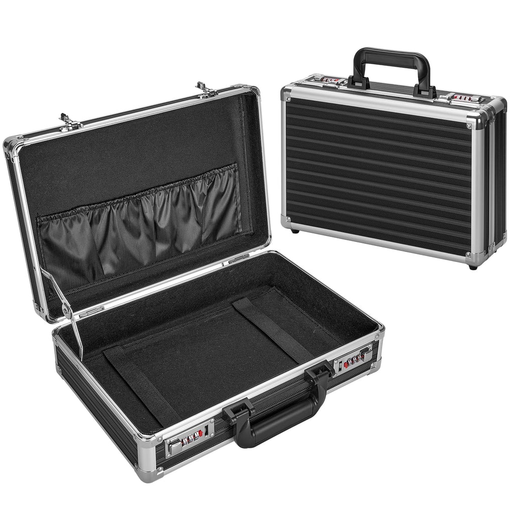 LOCKCURX File Organizer Storage Box - 14.2 x 9.4 x 4.5 Inch Medium, Portable Locking Storage Totes with Dual Combination