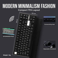 EPOMAKER TH85 QMK/VIA Wireless Gaming Keyboard, BT5.0/2.4GHz/USB-C
