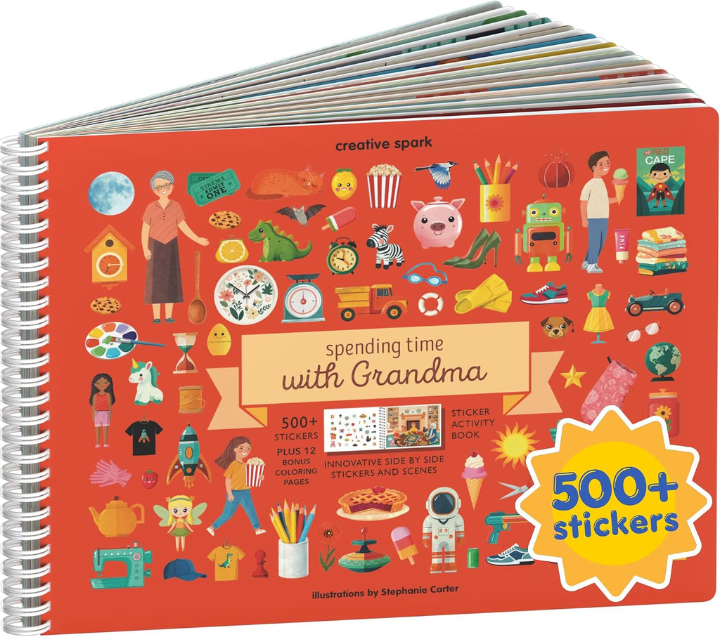 Cupkin Spending Time with Grandma Coloring & Sticker Book | 500+ Stickers