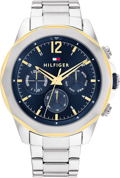 Tommy Hilfiger Men's Multifunction Quartz Watch, Stainless Steel Bracelet 46mm