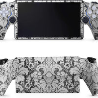 Glossy Glitter Gaming Skin Compatible with PS5 Portal Remote Player - Floral Retro - Premium 3M Vinyl Protective Wrap De