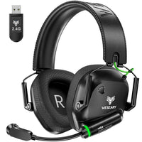 WESEARY Wireless Gaming Headset with Mic, 2.4GHz & Bluetooth 5.4 Headphones