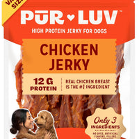 Pur Luv Chicken Jerky Dog Treats, Made with 100% Real Chicken Breast, 32 Ounces, Healthy, Easily Digestible, Long-Lastin