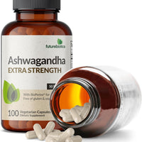 Visita la tienda de Futurebiotics Futurebiotics Ashwagandha Extra Strength - Soporte para el estrés y el estado de ánimo, 100 cápsulas