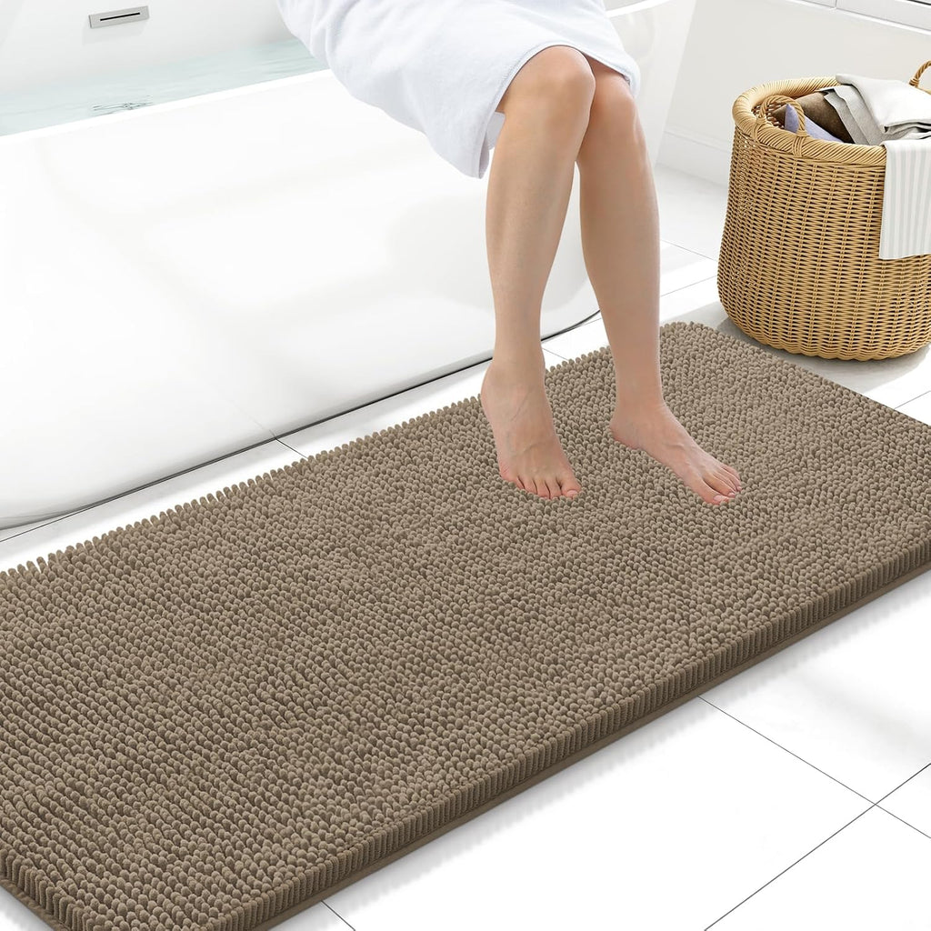 Arotive Bathroom Rugs 59x20, Soft Absorbent Shaggy Chenille Bath Rugs