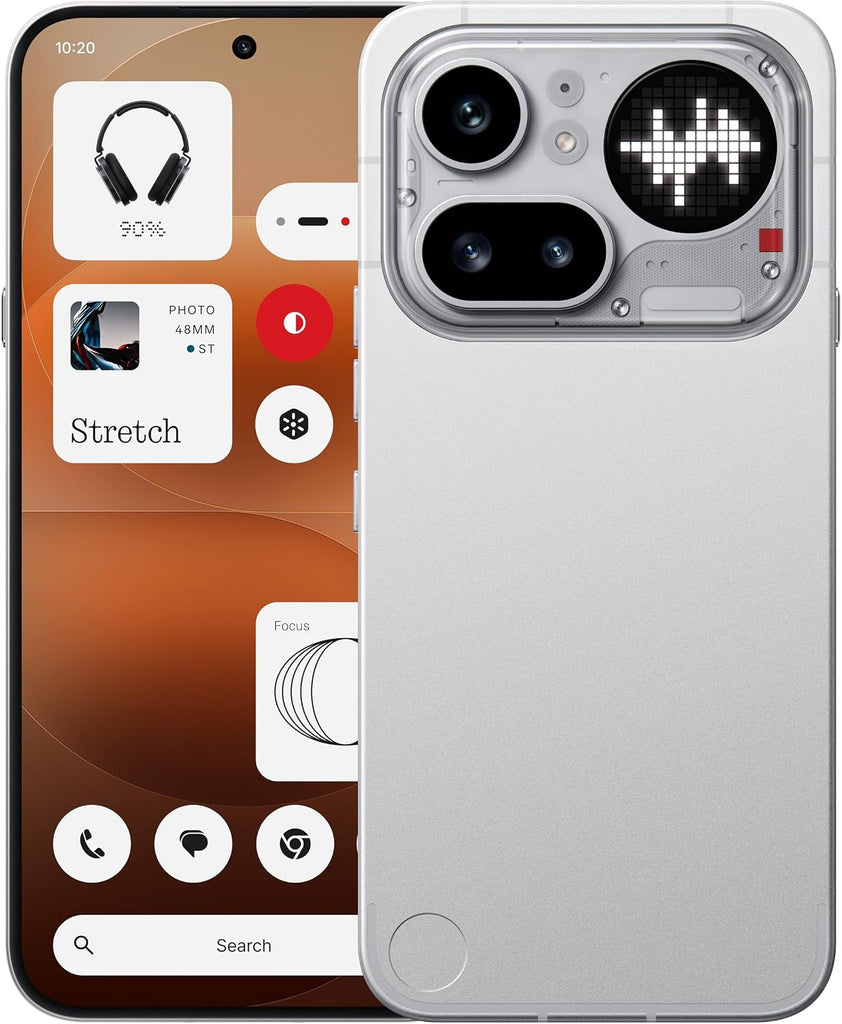 Nothing Phone (4a) Pro Cell Phone 2026 New, Unlocked Android 16 Smartphone, Triple-Lens Camera, AI Photo Edits, 6.83" 144Hz AMOLED Display, 5080mAh Battery, Dual-SIM Glyph Matrix (Sliver, 8+128GB)