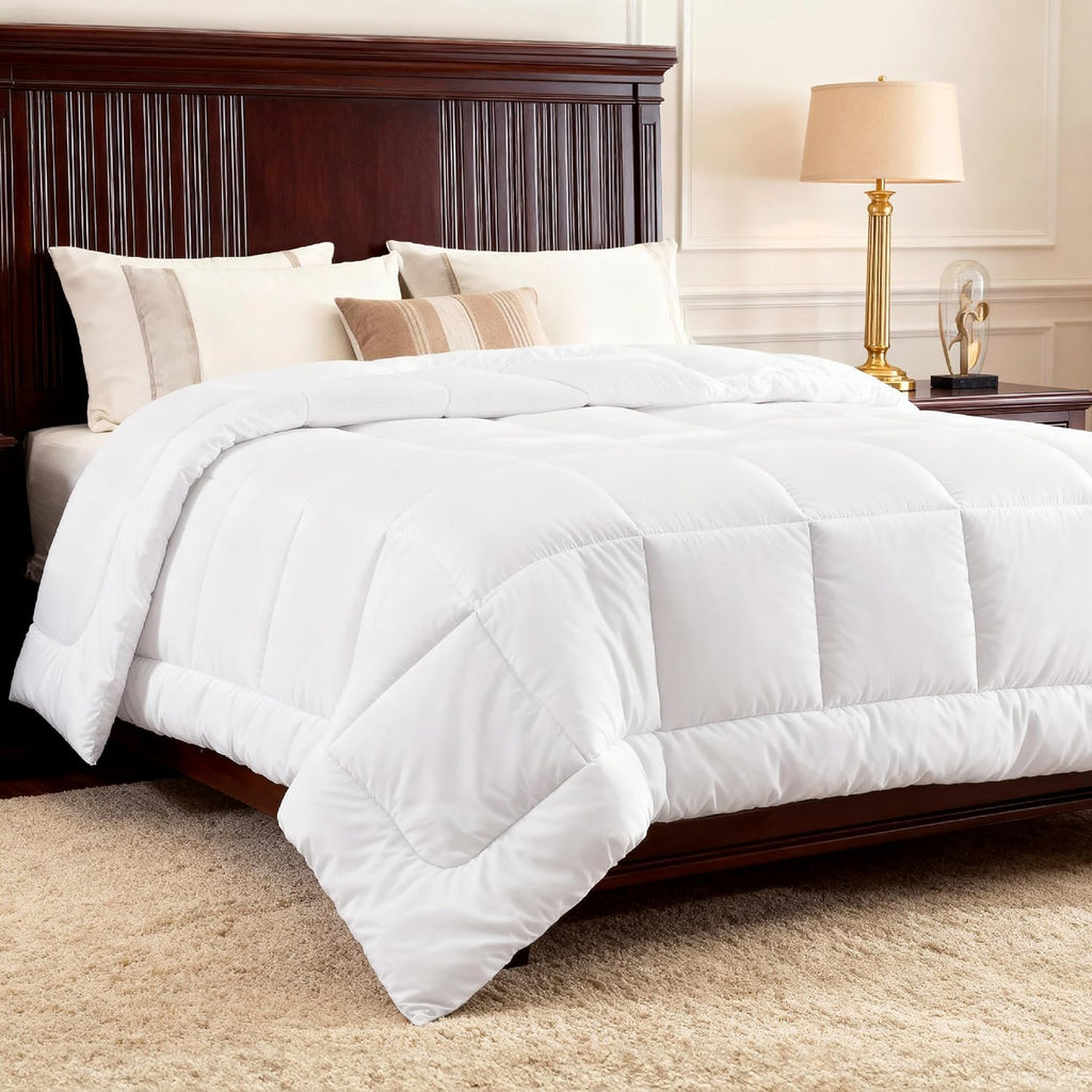 Bedsure California King Comforter Duvet Insert, All Season Bed Comforter, Quilted Down Alternative Duvet, Box Stitched C