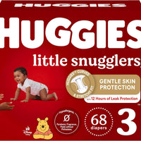 Baby Diapers Size 3 (16-28 lbs), 68ct, Huggies Little Snugglers